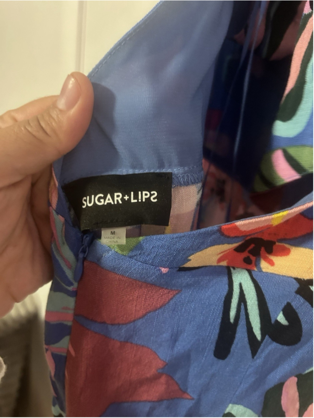 Sugarlips Inez Tropic Floral Ruffle V-Neck Tie Back Jumpsuit size M - Picture 4 of 8
